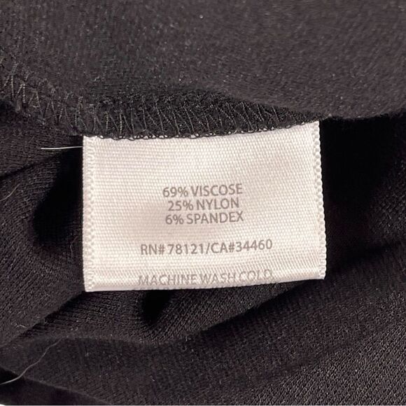Eileen Fisher women’s size medium black wide leg cropped pull on pants - Picture 5 of 9